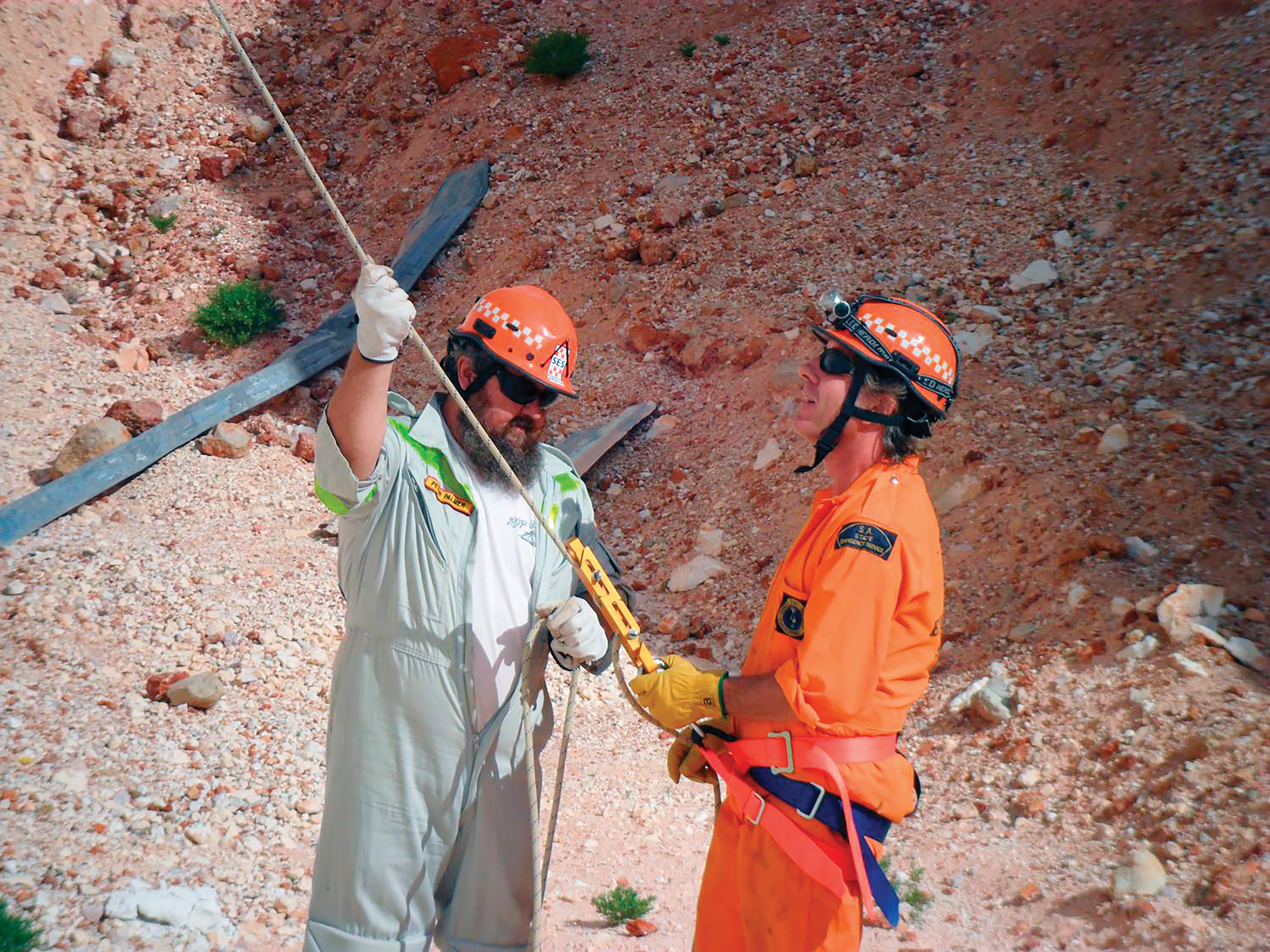 Peter Palmer participating in the mine rescue games